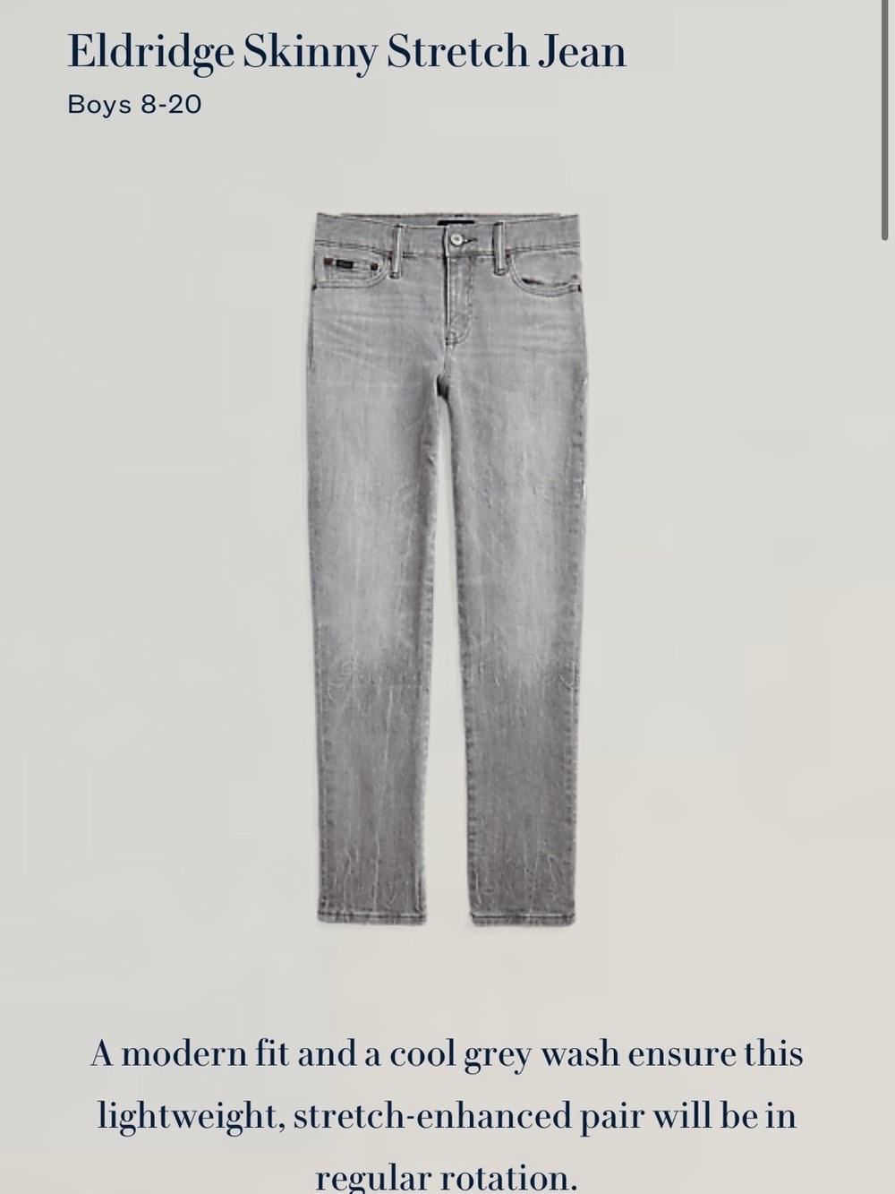Ralph Lauren Grey Slim Straight jeans